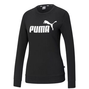 Puma Mens Essential Logo Crew Neck Sweatshirt / Black